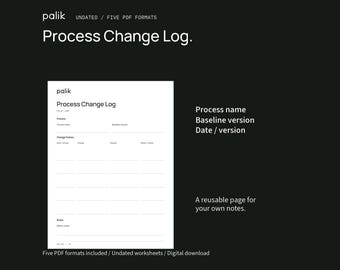 Process Change Log
