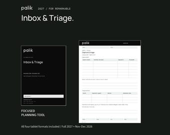 Palik Inbox & Triage 2027