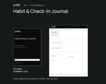 Palik Habit & Check-In Journal 2027