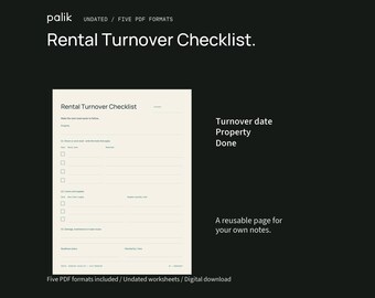Rental Turnover Checklist