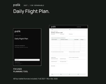 Palik Daily Flight Plan 2027