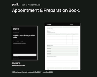 Palik Appointment & Preparation Book 2027