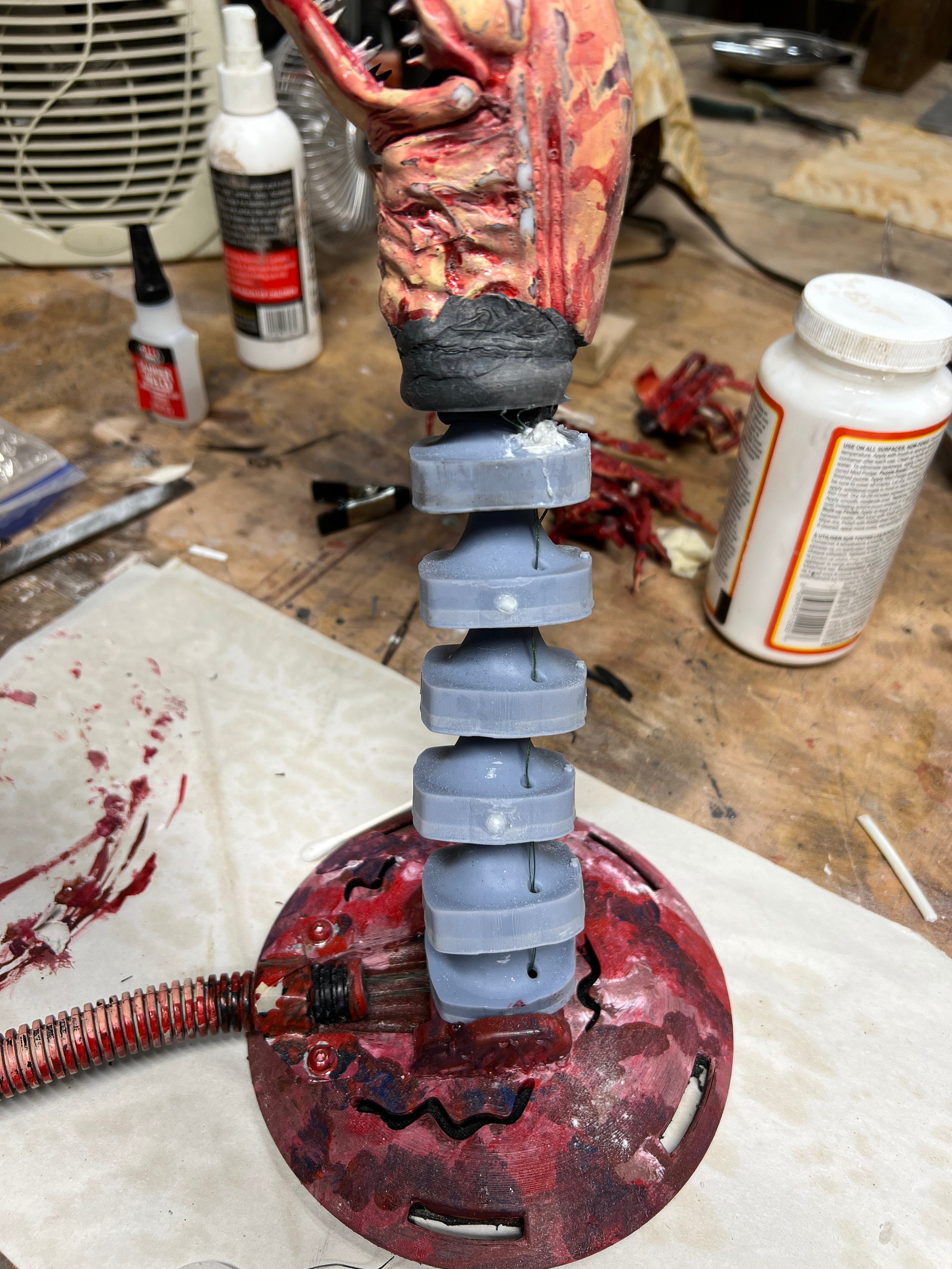 エイリアン★ソフビ★ガレージキット★チェストバスター★実物大★完成品★血のり塗装 エイリアン☆ソフビ☆ガレージキット☆クイーンチェストバスター