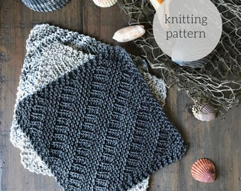 Ocean View Dishcloth Knitting Pattern