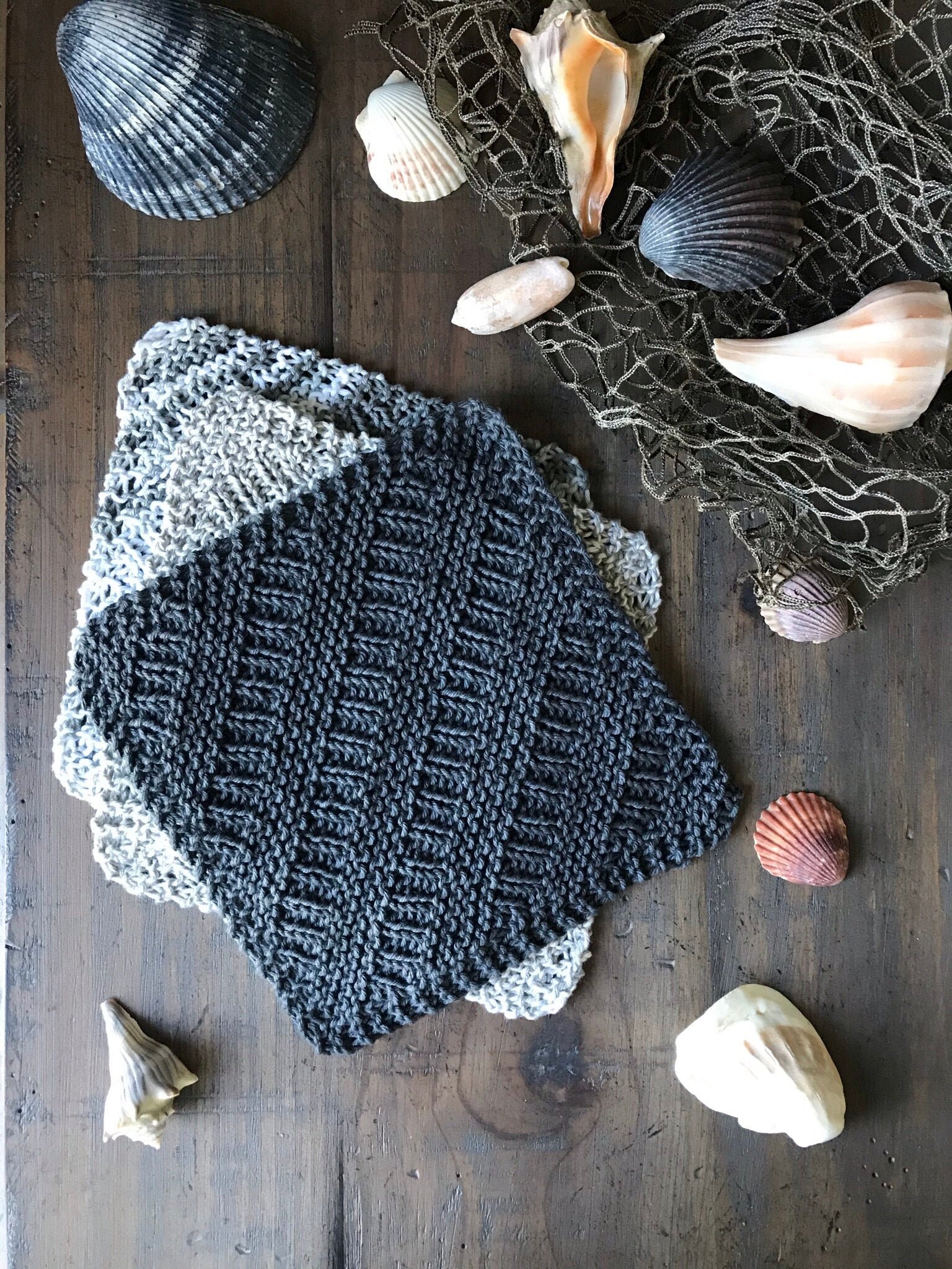Ocean View Dishcloth Knitting Pattern
