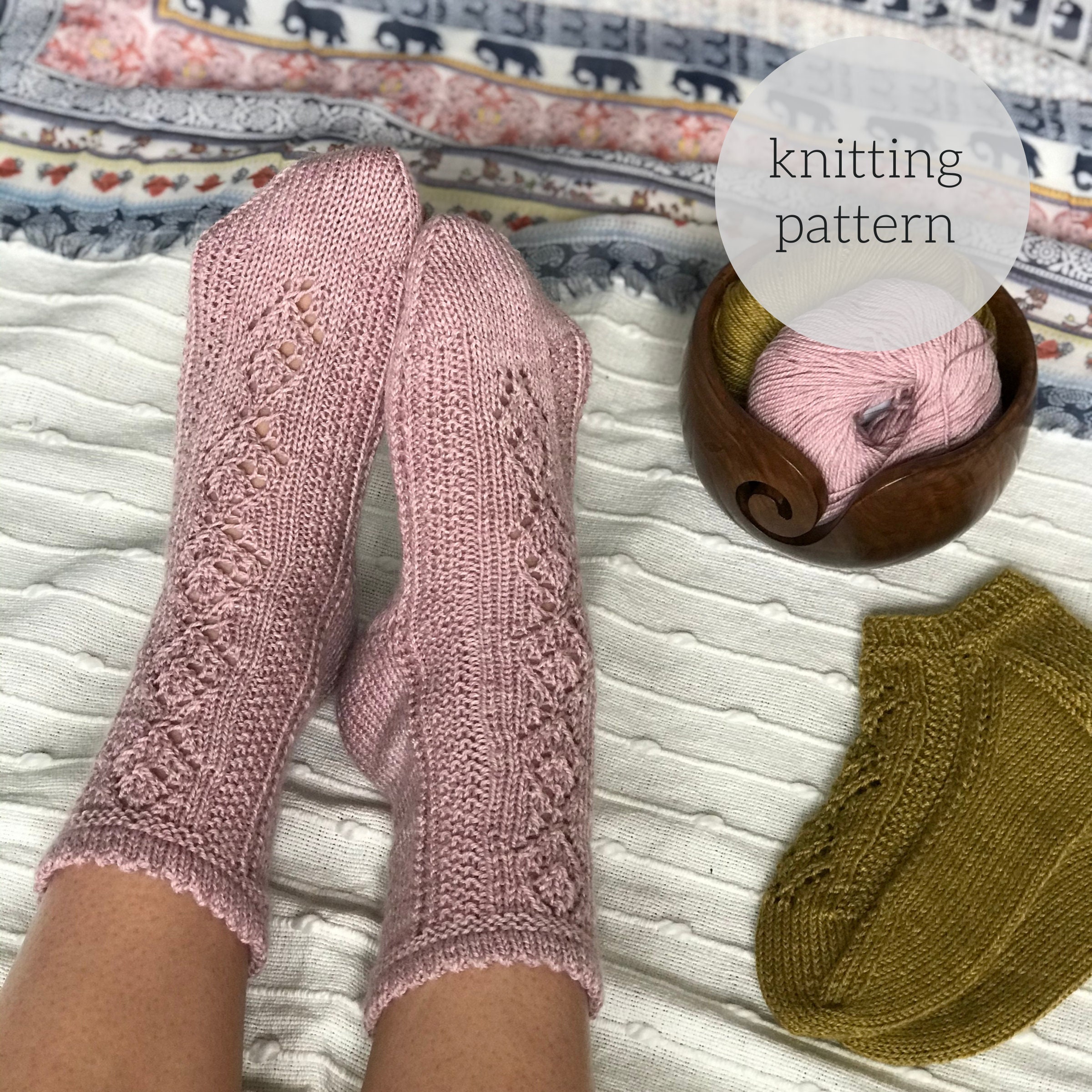 Blooming Tulip Socks Knitting Pattern