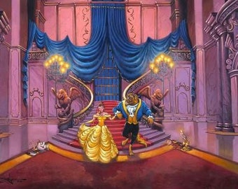 Beauty & The Beast "Tale as Old as Time" by Rodel Gonzalez Limited Edition Disney Wall Art