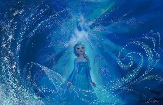 Frozen: Elsa One With the Wind and Sky by Lisa Keene Limited Edition Disney  Wall Art