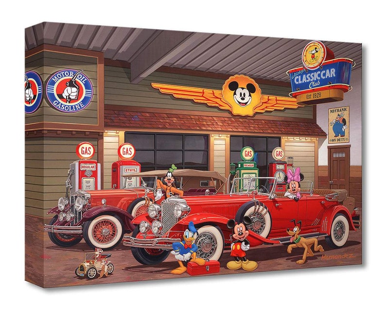 Mickey/'s Classic Car Club by Manuel Hernandez Limited Edition Disney Wall Art