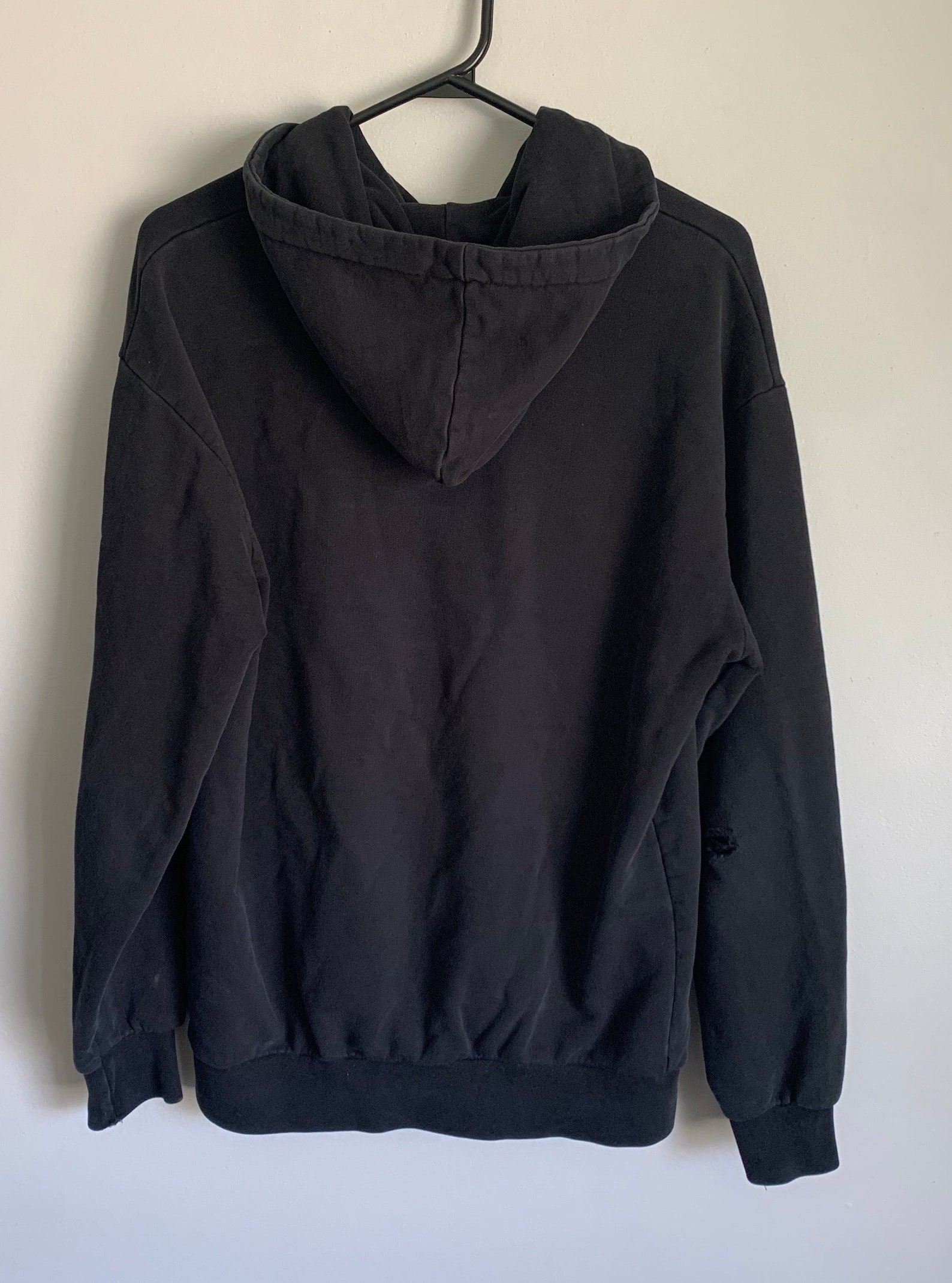 Vintage Faded Black Blank Distressed Pullover Hoodie Sweater | Etsy
