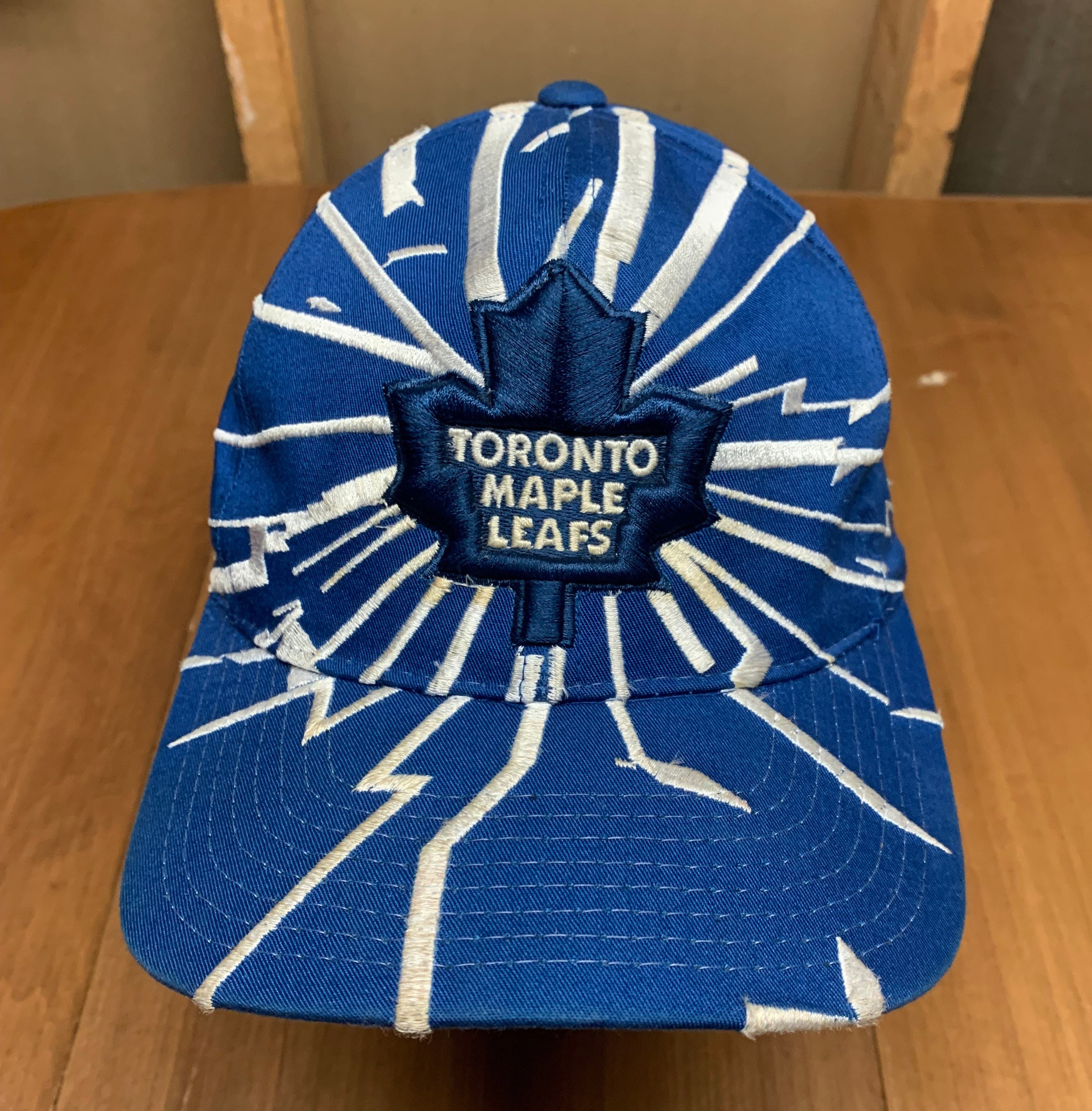 Vintage Toronto Maple Leafs Hat Cap Snap Back Blue White Big Logo