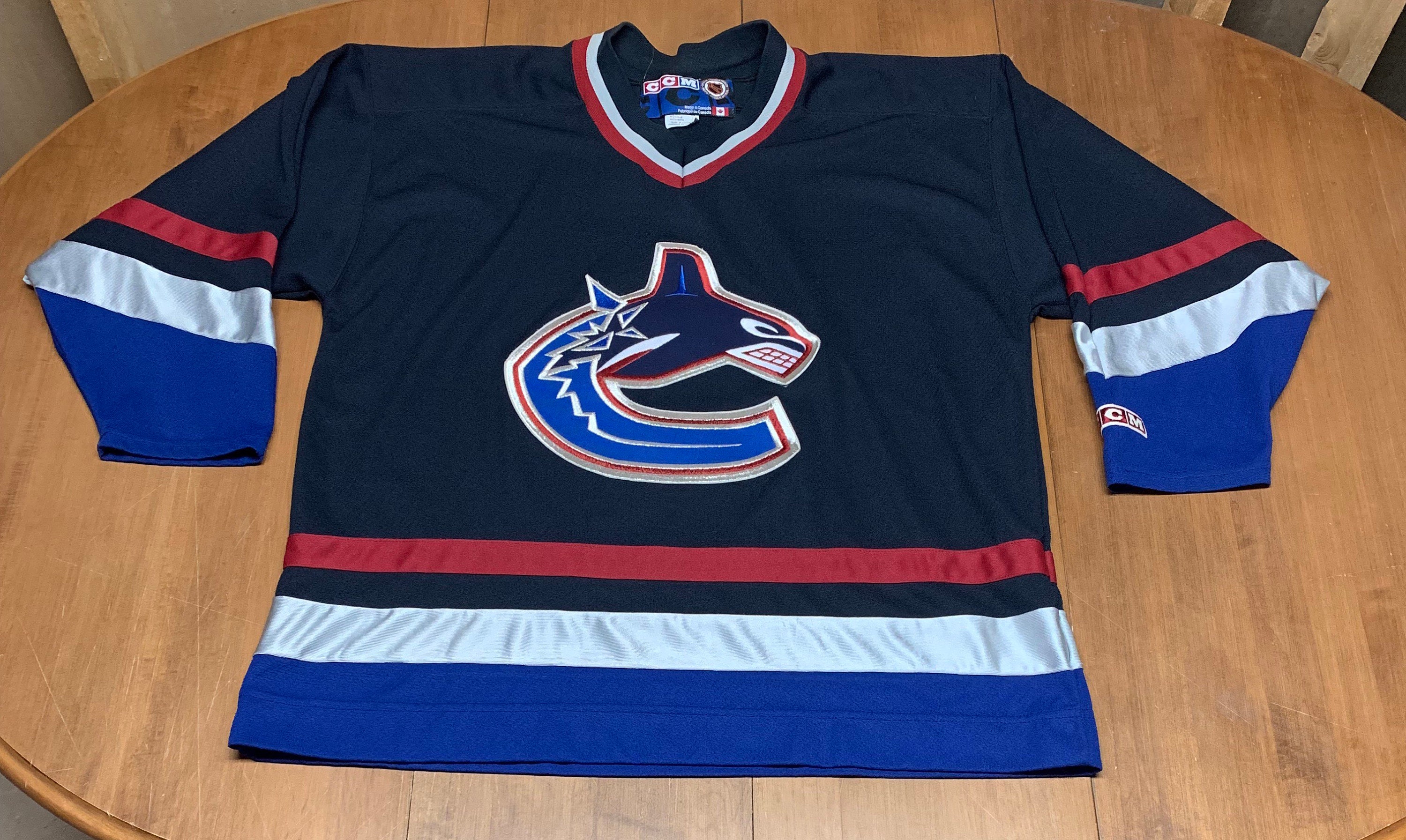 Old school Ducks hockey Jersey USA made Nice - Depop