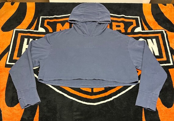 Buy Y2K 2000s Oakley Cropped Hoodie Sweatshirt Size Womens Large  