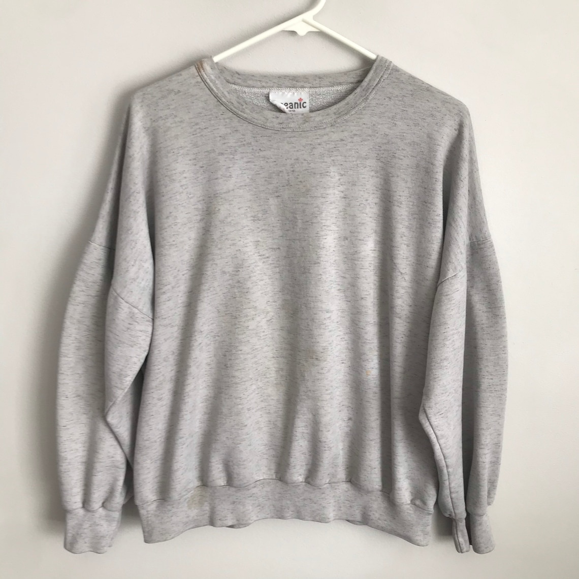 Vintage Heather Grey Blank Pullover Crewneck Sweater | Etsy