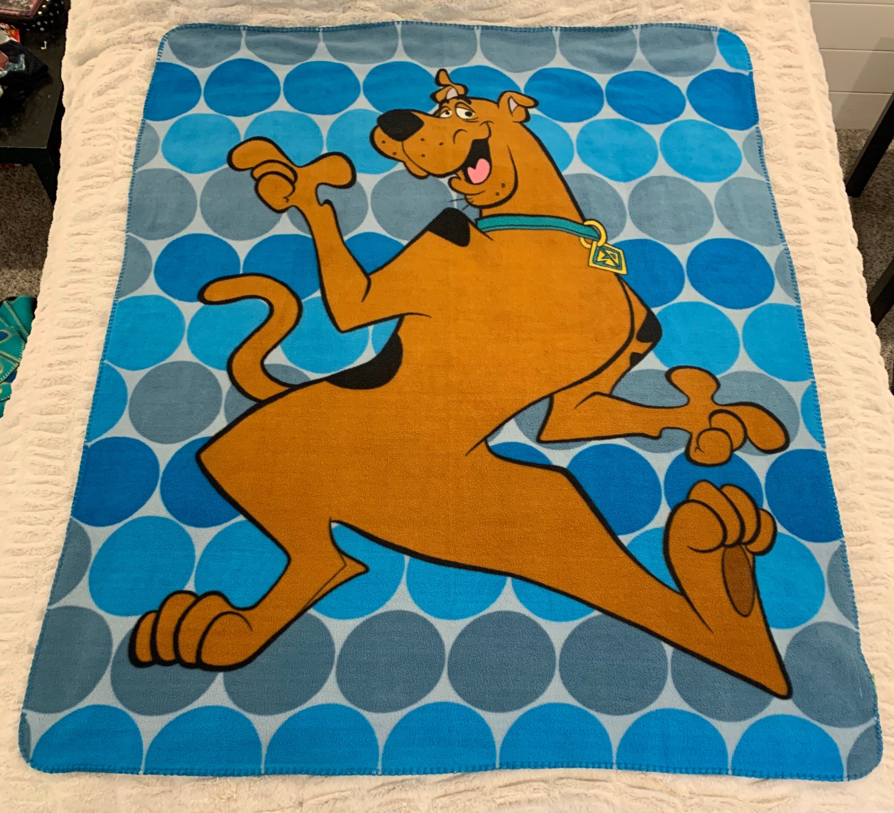 Vintage 2003 Scooby Doo Cartoon Network Fleece Throw Blanket 60 X 50 Etsy
