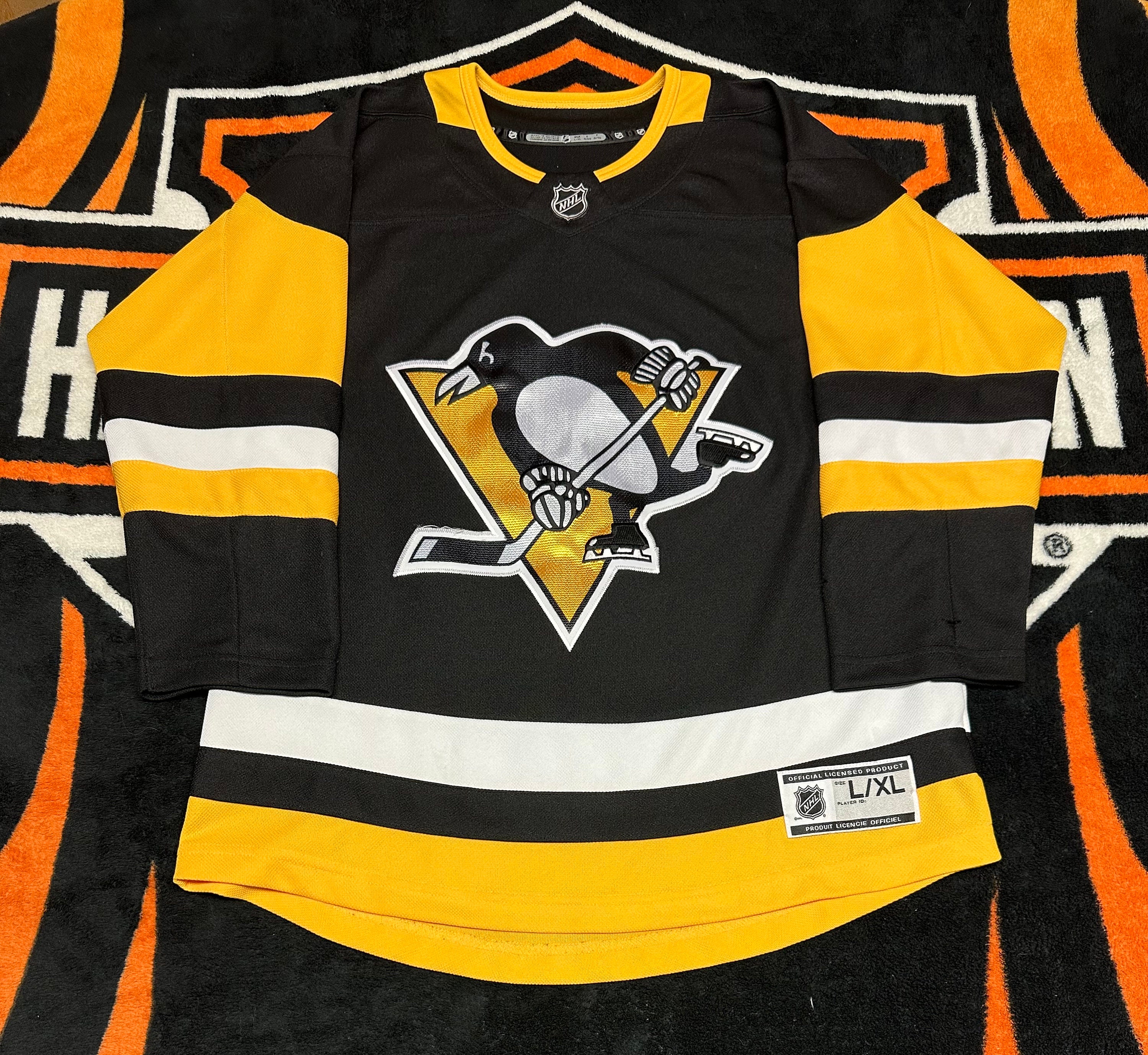 Reebok NHL Jersey Pittsburgh Penguins Evgeni Malkin Black Size Youth L/XL  Hockey