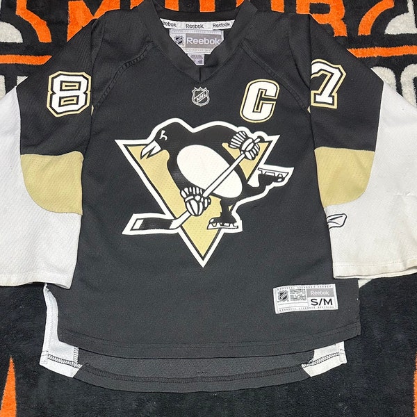Reebok NHL Pittsburgh Penguins Sidney Crosby Jersey Size Youth S/M