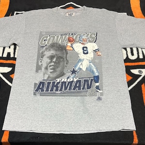 Vintage 1997 NFL Dallas Cowboys Troy Aikman T Shirt Size Adult XL Lee Sport
