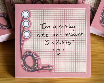 Cardiology Sticky Notes // Sticky Pad // Healthcare // Cardiologist Gift // EKG Stationery // Science