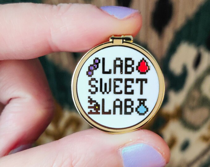 Lab Sweet Lab Pin // Enamel Pin // Laboratory // Lab Gift // Etsy