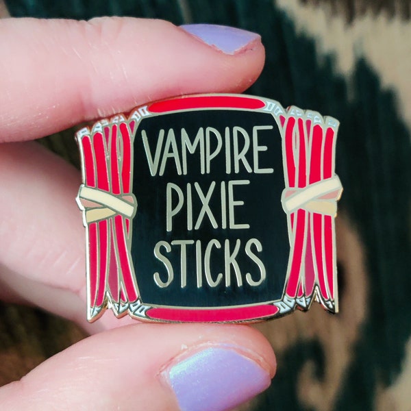 Vampire Pixie Sticks Pin // Enamel Pin // Laboratory // Lab Gift // Laboratory Pin // Cute // Biology // Blood Bank // Science