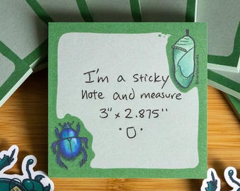 Entomology Sticky Notes // Sticky Pad // Biology // Insectology // Science Stationery