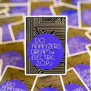 Do Analyzers Dream of Electric S.O.P.? // Vinyl Sticker // Standrard Operating Procedure // SOP // Laboratory // Lab Gift// Book Parody
