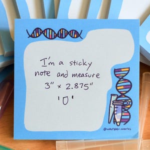DNA Sticky Notes // Sticky Pad // DNA// Molecular Microbiology // Laboratory // Lab Gift // Laboratory Stationery // Biology // Science