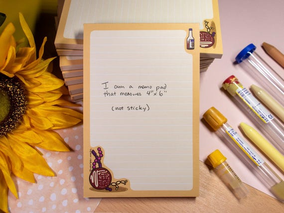 Microbiology Memo Pad // Lined Memo // Micro // Culture// Laboratory // Lab Gift // Laboratory Stationery // Biology // Science