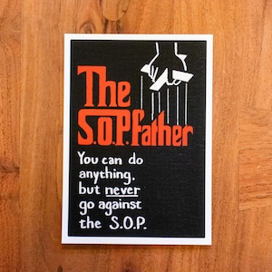 The S.O.P.father Art Print // Book Print // Standard Operating Procedure // SOP // Laboratory // Lab Gift// Healthcare // Book Parody