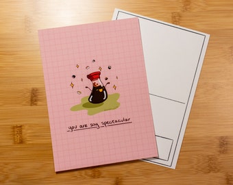 You are Soy Spectacular Postcard Print // Art Print // Gift // Pun // Cute // Punny // Soy Sauce // Sushi // Positivity Pun