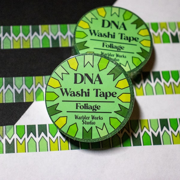 Foliage - DNA Washi Tape // Laboratory Washi Tape // Lab Gift // Medical Washi Tape // Journaling // Planner // Science // Biology
