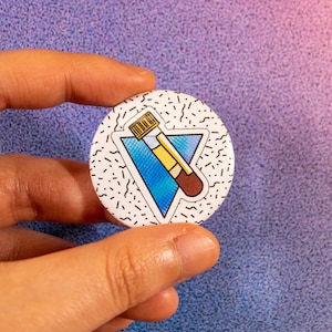 90's Themed Lab Buttons // Micro // Heme // Slide // Microscope // 2023 ...