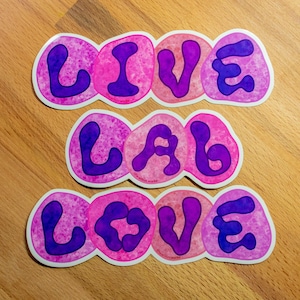 Live Lab Love Neutrophil Alphabet Sticker // Vinyl Sticker // Laboratory // Lab Gift // Laboratory Sticker // Nerdy // Cool // Hematology