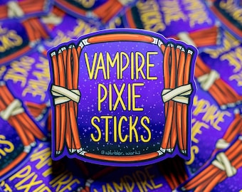 Vampire Pixie Sticks Sticker // Vinyl Sticker // Laboratory // Lab Gift // Laboratory Sticker // Cute // Biology // Chemistry // Science
