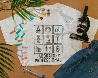 Laboratory Professional T-Shirt // Heavy Cotton, Gildan 5.3oz // Lab Gift // Ash Gray