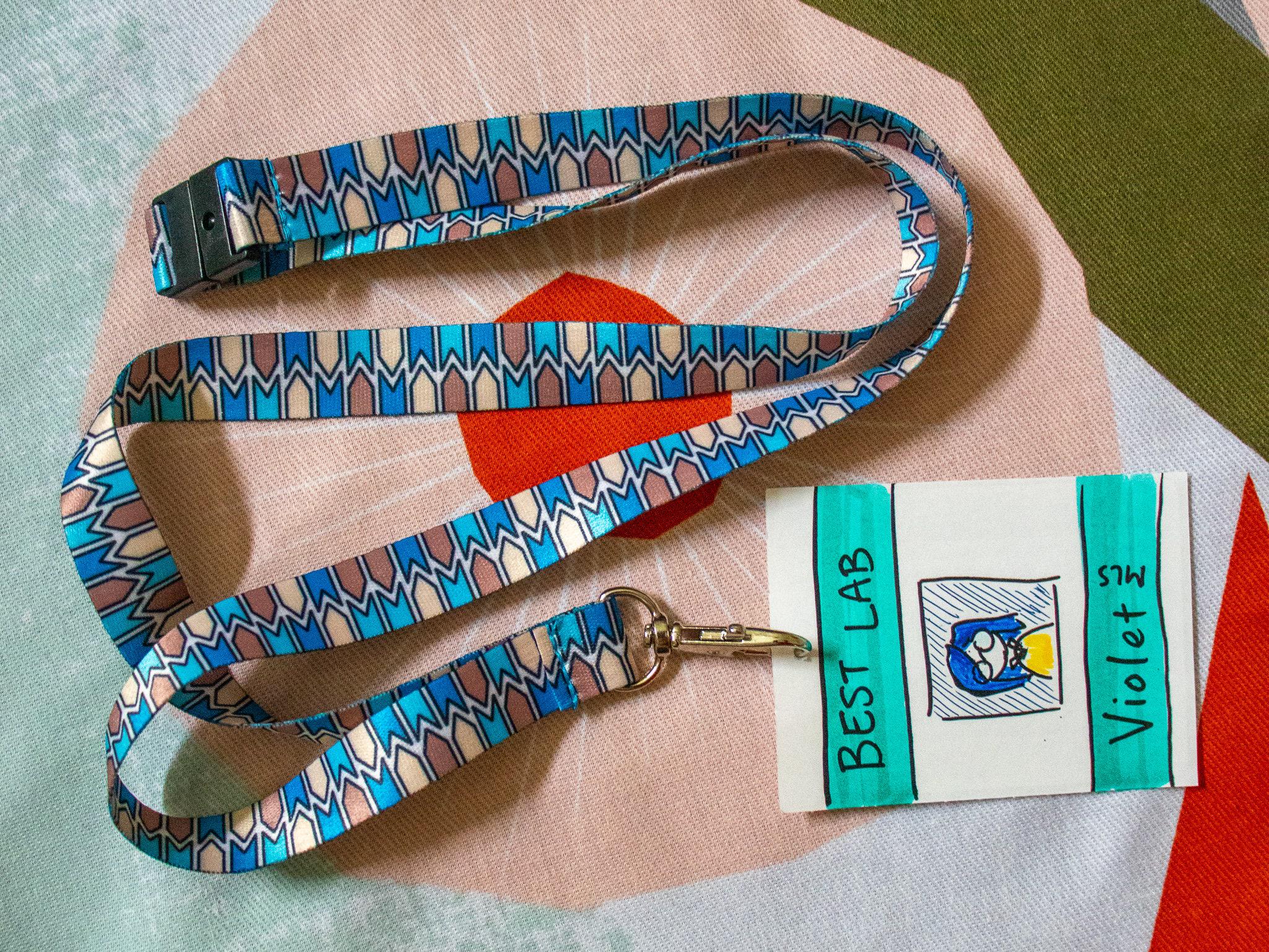 Lab Tech Landyard Beach Day DNA Lanyard // Lab Lanyard // Badge Holder // Lobster Claw ...
