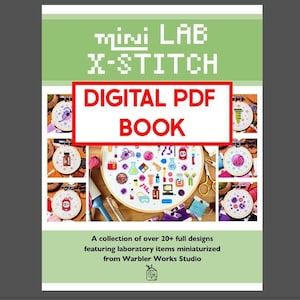 Mini Lab X-Stich PDF - クロスステッチパターンのデジタルブック // 実験室 // 実験室ギフト // 生物学 // 化学 // 科学 //
