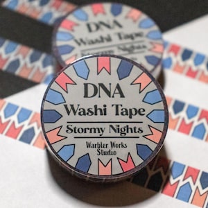 Stormy Nights DNA Washi Tape // Laboratory Washi Tape // Lab Gift // Medical Washi Tape // Journaling // Planner // Science // Biology