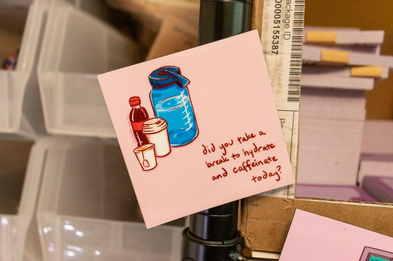 Did You Remember to Caffeinate and Hydrate Magnet // Reminder Magnet // Lab Reminder // Laboratory // Lab Gift // Healthcare image 1