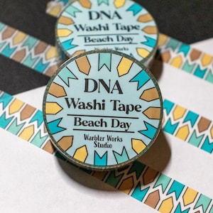 Beach Day - DNA Washi Tape // Laboratory Washi Tape // Lab Gift // Medical Washi Tape // Journaling // Planner // Science // Biology