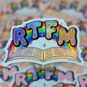 RTFM // Vinyl Sticker // Comp Sci // Engineer Gift // Software Sticker // Laptop Sticker // The Manual Exists for a Reason