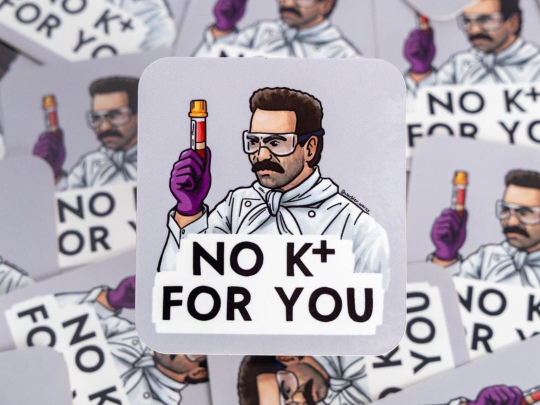 No K+ for You // Hemolysis Sticker // Med Lab Sticker // Laboratory ...