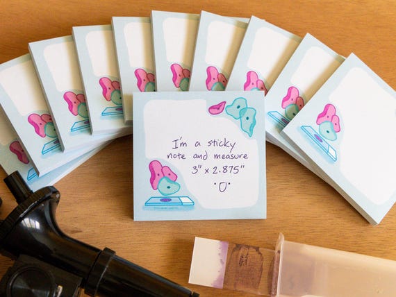 Cytology Sticky Notes // Sticky Pad // Cellular // Pathology // Laboratory // Lab Gift // Laboratory Stationery // Biology // Science