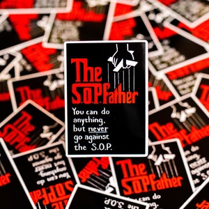 The S.O.P.father // Vinyl Sticker // Standard Operating Procedure // SOP // Laboratory // Lab Gift// Science // Healthcare // Book Parody