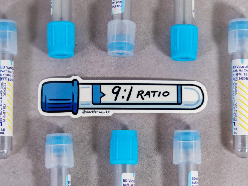 Ratio Sticker 9:1 Ratio // Vinyl Sticker // Laboratory // Lab Gift // Laboratory ...