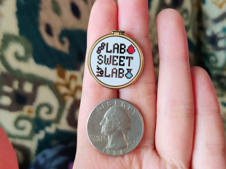 Lab Sweet Lab Pin // Enamel Pin // Laboratory // Lab Gift // Etsy