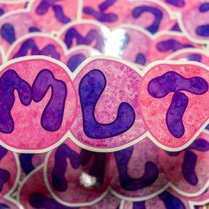 MLT Neutrophil Alphabet Sticker // Vinyl Sticker // Laboratory // Lab Gift // Medical Laboratory Technician // Nerdy // Cool // Hematology