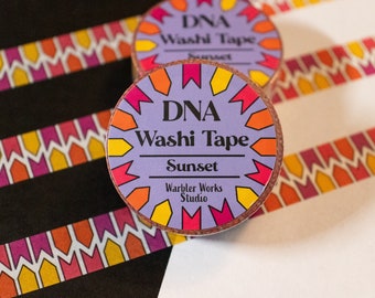 Sunset - DNA Washi Tape // Laboratory Washi Tape // Lab Gift // Medical Washi Tape // Journaling // Planner // Science // Biology