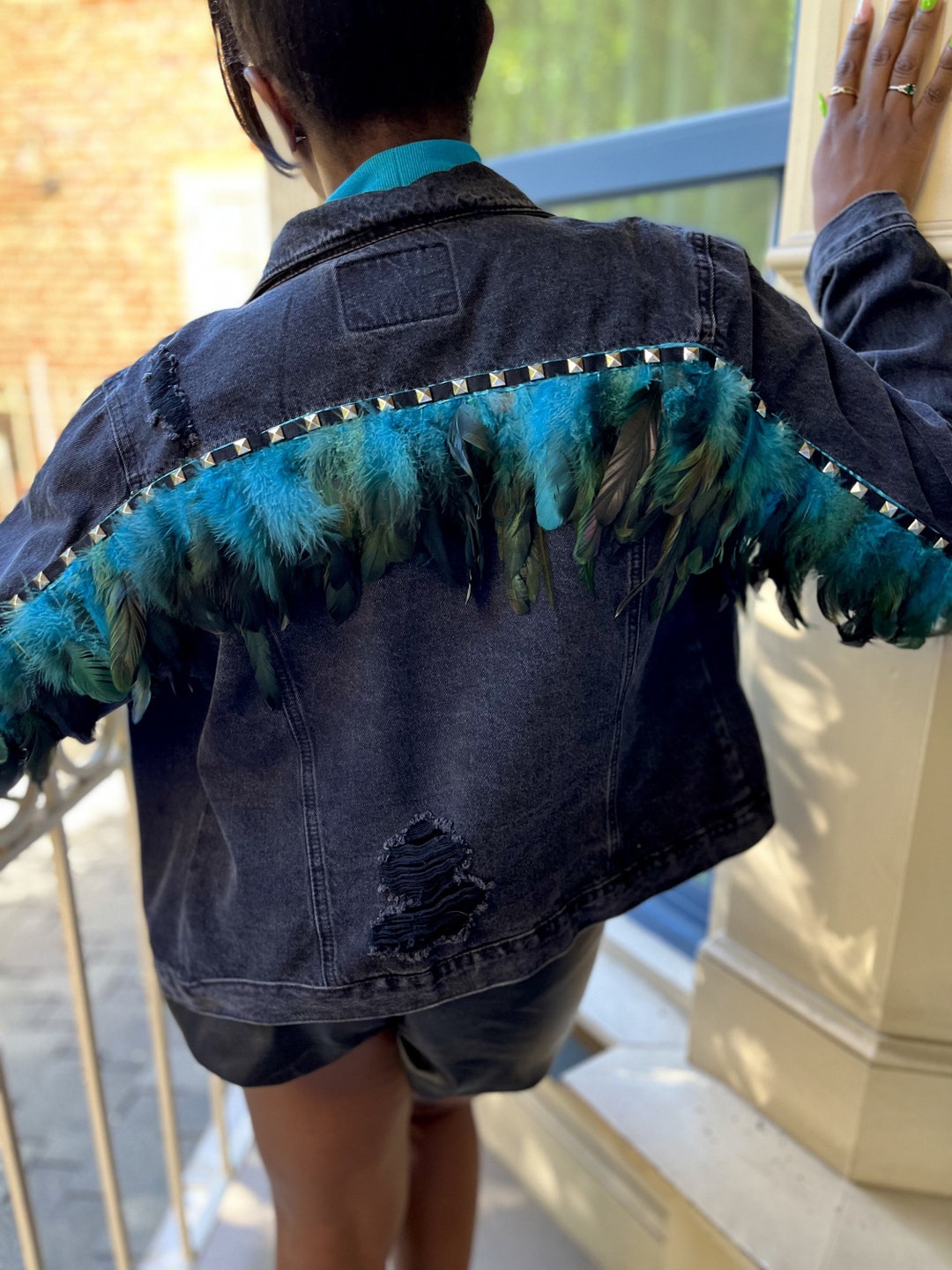 Boho Peacock Dream Catcher Feather Pattern Print Men's Bomber Jacket